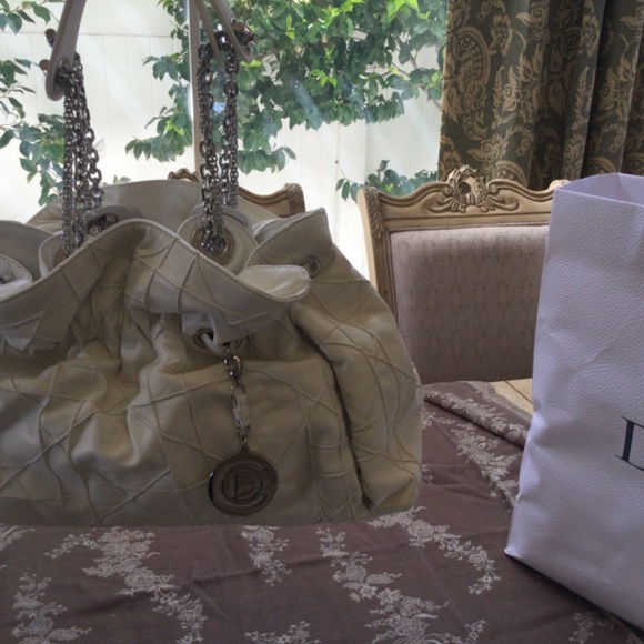 Christian Dior Handbag Blanc Lambskin - Picture 6 of 9